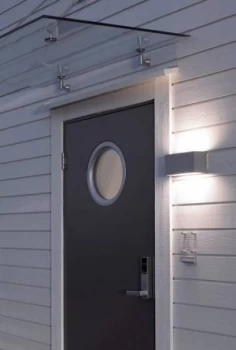 Image of 1 Light Outdoor Up / Down Wall Lantern Light Graphite IP65, E27