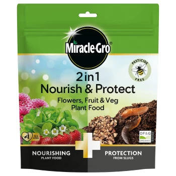 Image of Miracle-Gro 2 in 1 Nourish & Protect Flowers, Fruit & Veg Plant Food - 1kg