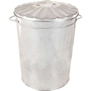 Image of Galvanised Steel Commercial Dust Bin & Lid 80L