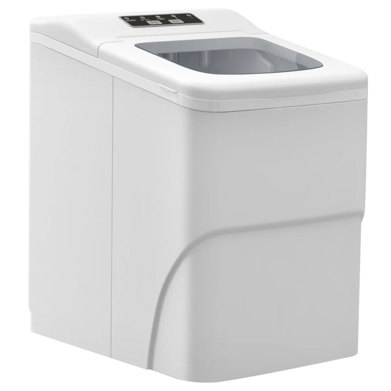 Image of HOMCOM Ice Maker 12kg/24H Production with Scoop Basket for Home Office White - Homcom 5056725390808