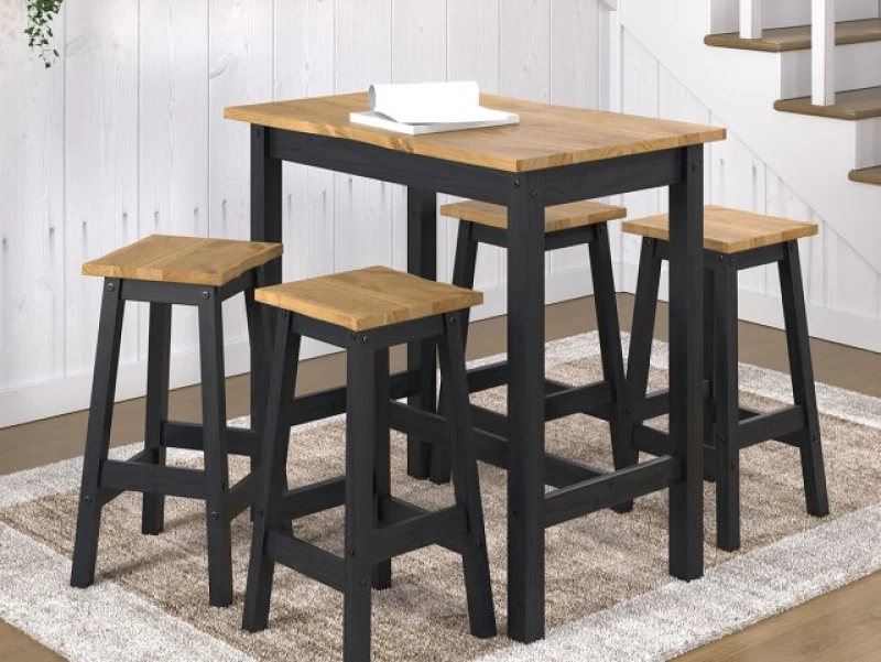 Image of Core Corona Black Large Rectangular Dining Set
