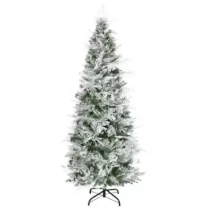 Image of Snow Flocked Cypress Artificial Christmas Tree 6ft, Green