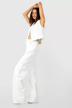 Image of Loose Fit Denim Cargo Pants