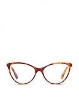 Image of Quay Australia Please Advise Cateye Bluelight Glasses - Tortoiseshell