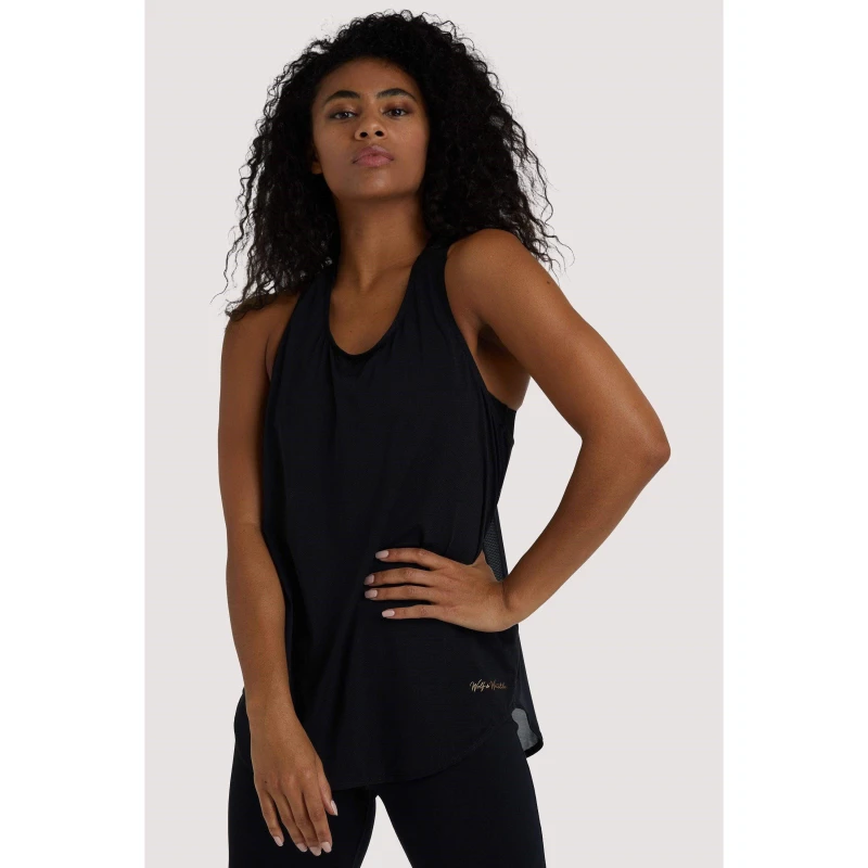Image of Wolf and Whistle Black Jersey Vest Black female 8