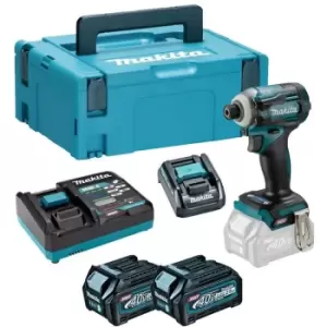 Image of Makita TD001G 40v Max XGT Cordless Brushless Impact Driver 2 x 2.5ah Li-ion Charger Case