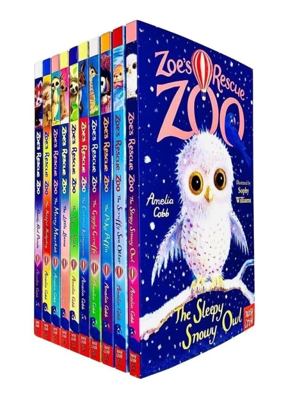Image of Zoe's Rescue Zoo Collection 11 Through 20 Ten Books By Amelia Cobb Featuring Sleepy Snowy Owl To Rowdy Red Panda Amelia Cobb Books