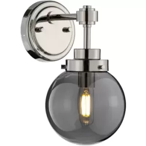 Image of Kula 1 Light Wall Light, Polished Nickel, E14 - Elstead