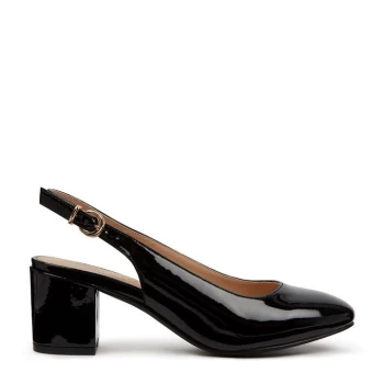 Image of Roberto Vianni RV Chrisey Patent Slingback Heels - Black - 34