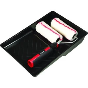 Image of Wickes Rapid Roll Medium Pile Jumbo Mini Roller Set - 5in