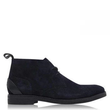 Image of Reiss Reeves Desert Boots - Navy