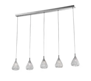 Image of Simone 5 Light Chrome Bar Pendant Ceiling Light
