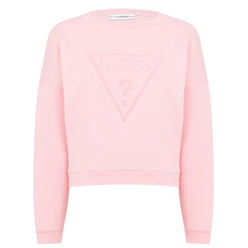 Image of Guess Juliane Cropped Sweatshirt - Pink