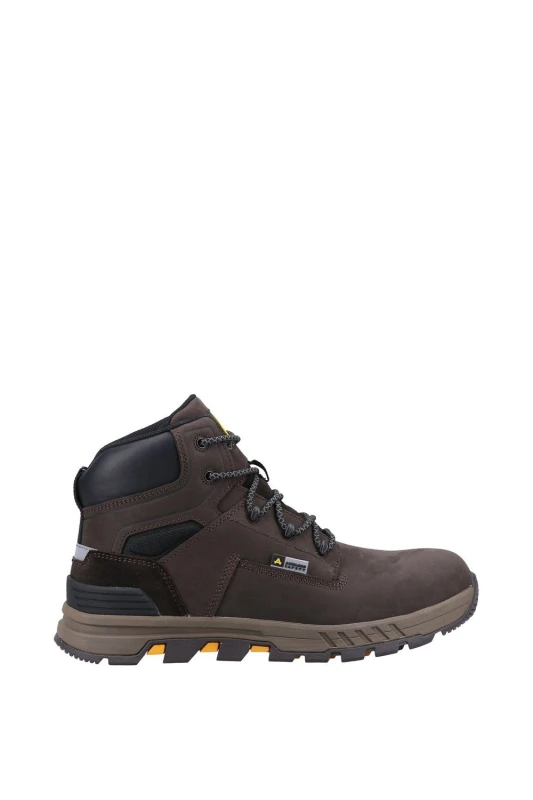 Image of Amblers Safety Mens 261 Lightweight Leather Safety Boots UK Size 12 (EU 47) BROWN AMB353-BROWN-12