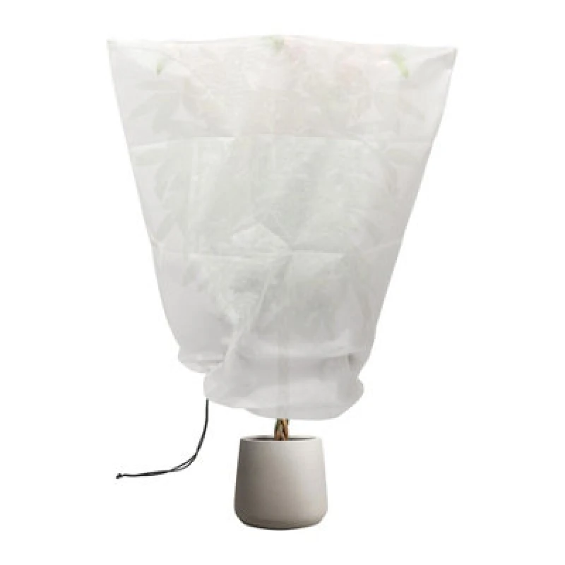 Image of Harbour Housewares Plant Fleece Frost Protection Cover With Drawstring - 80Cm X 120Cm