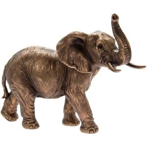 Image of Reflections Bronzed Large Elephant Figurine By Lesser & Pavey
