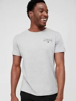 Image of Tommy Hilfiger Crew Neck Lounge T-Shirt, Light Grey, Size S, Men