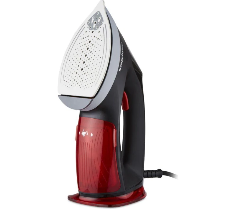 Image of Morphy Richards Turbosteam 2 in 1 Garment Steamer and Iron 361001 Handheld Garment Steamer - Red / Black