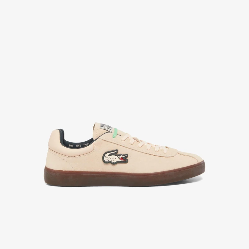Image of Lacoste Baseshot Suede Trainers Pink male UK 8