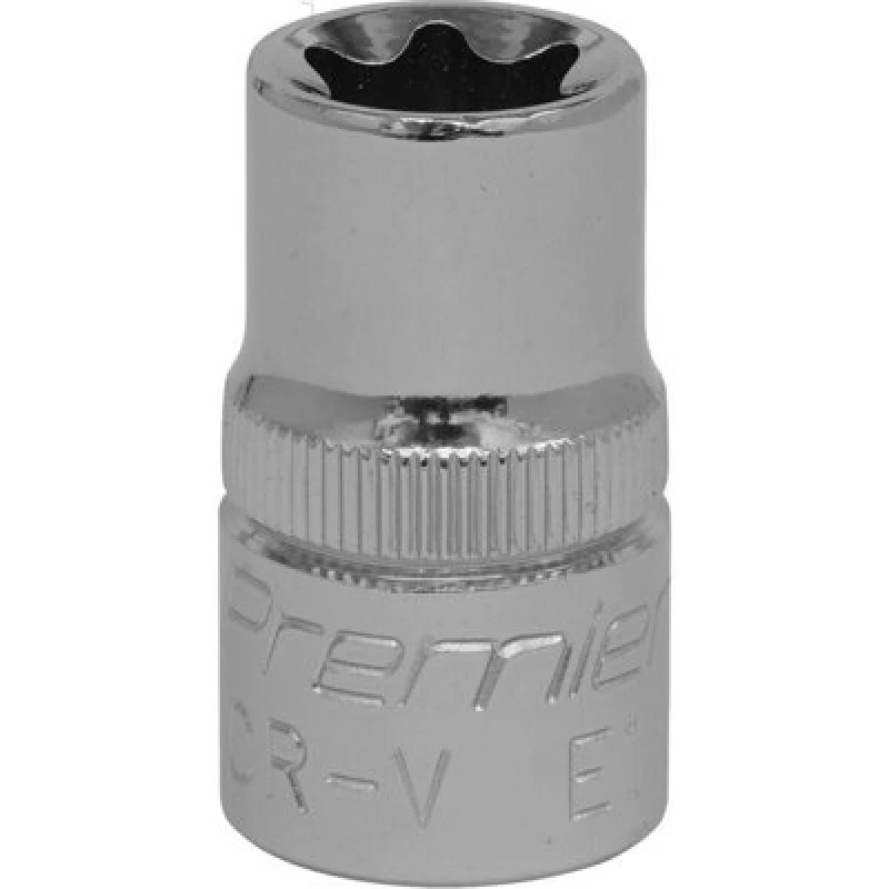 Image of Loops E18 TRX Star Socket Bit - 1/2" Square Drive - PREMIUM Drop Forged Head Knurled Multi