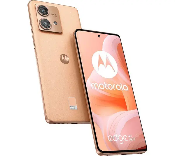Image of MOTOROLA Edge 40 Neo - 256GB, Peach Fuzz, Orange 840023259982