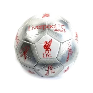 Image of Liverpool Special Edition Signature Ball Size 5 Silver White Red 7069