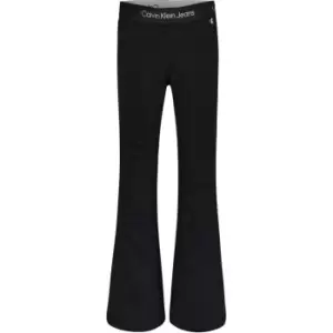 Image of Calvin Klein Jeans Punto Tape Flare Pants - Black
