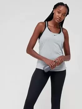 Image of Nike The One Dri-FIT Elastika Tank Top - Grey/White, Size L, Women