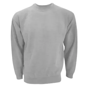 Image of UCC 50/50 Unisex Plain Set-In Sweatshirt Top (3XL) (Heather Grey)