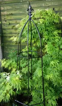 Image of Black Powder coated Gothic Obelisk 5ft