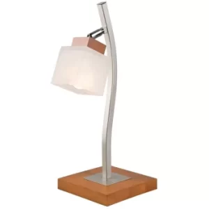 Image of Dana Desk Lamp With Glass Shade, Rustic, 1x E14