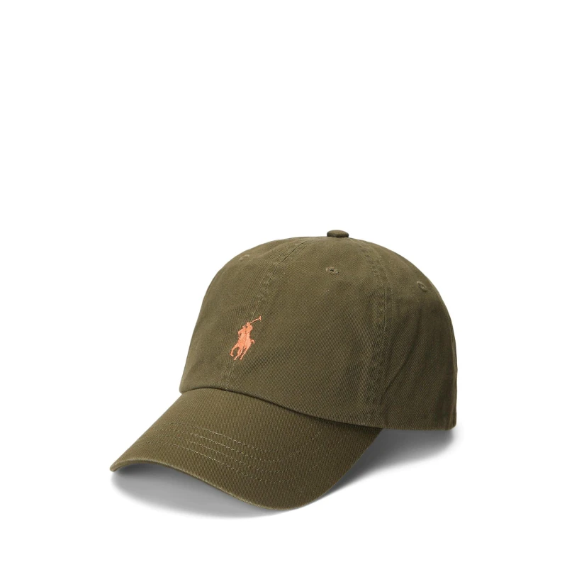 Image of Polo Ralph Lauren Cotton Twill Adjustable Baseball Cap Canopy Olive unisex One Size