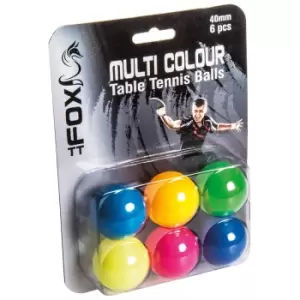 Image of Fox Tt Coloured Table Tennis Balls (pack Of 6)