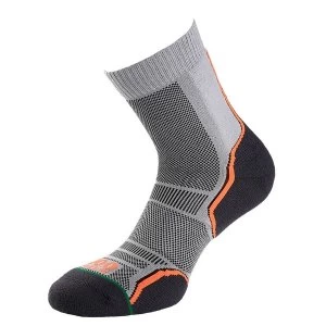Image of 1000 Mile Trail Socks - Twin Pack Silver/Black - Large