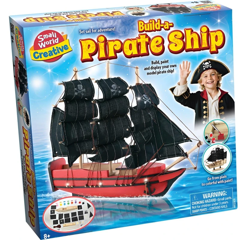 Image of Small World Toys Build-A-Pirate Ship, Multi 5839