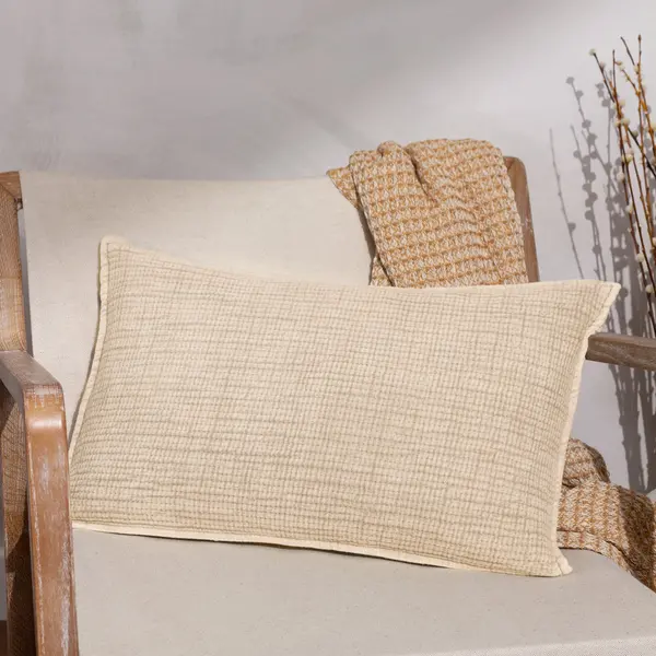 Image of Ribble Cushion Natural, Natural / 40 x 60cm / Polyester Filled