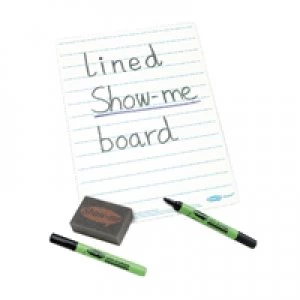 Image of Show-me Super Tough A4 Lined Whiteboards Pack of 35 CSRL