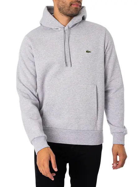 Image of Lacoste Embroidery Logo Hoodie Grey Heather M