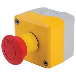 Image of Schneider Electric XALK178 E Stop Twist to Reset Yellow 40mm Mushr...