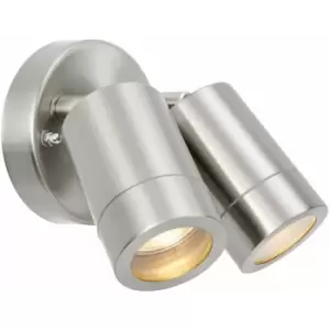 Image of Twin Light Adjustable Spotlight - 2 x 7W LED GU10 - Marine Grade Stainless Steel