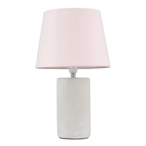 Image of Austin Table Lamp with Dusty Pink Aspen Shade