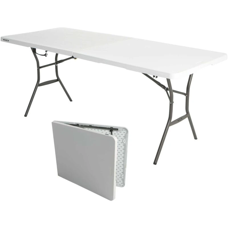 Image of Lifetime 6-Foot Fold-In-Half Table, White 80471