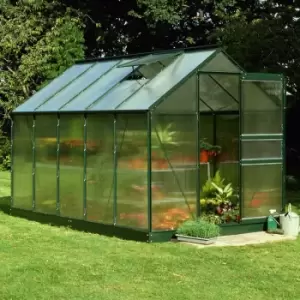 Image of 6'x10' Halls Green Frame Polycarbonate Greenhouse (1.92x3.19m)