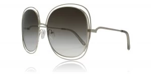 Image of Chloe Carlina Sunglasses Gold / Green 733 62mm