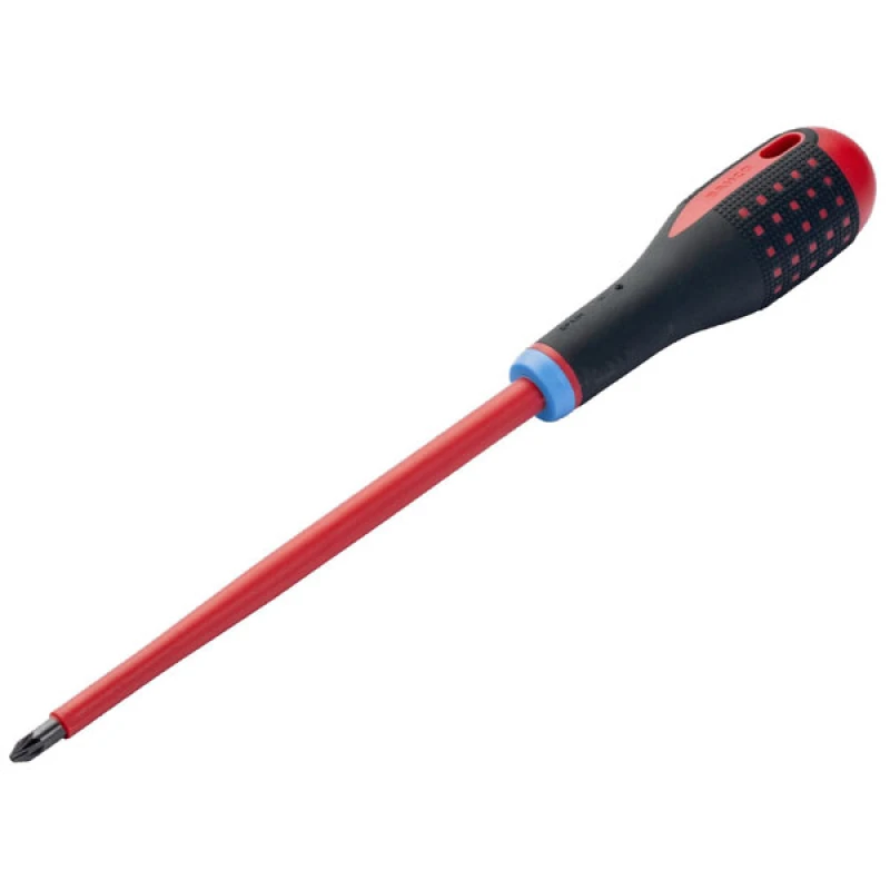 Image of Bahco Be-8811S Ergo Vde Insulated Pozi Screwdriver Pz1 X 80mm Bahbe8811S
