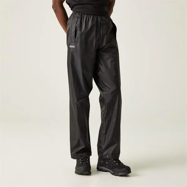 Image of Regatta Stormbreak Waterproof Overtrousers Waterproof Trousers L Black 44003603430