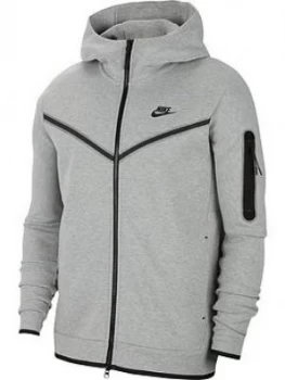 Image of Nike Sportswear Tech Fleece Zip Hoodie - Grey, Size S, Men