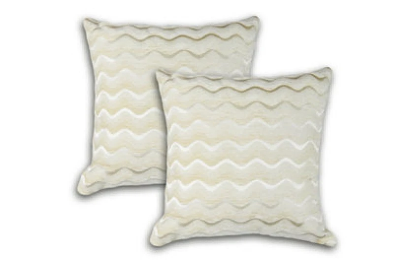 Image of Waves Cushion Cover In Cream Beige