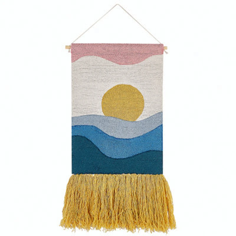 Image of Beliani Fabric Wall Hanging Hasilpur Cotton 108cm Multicolour