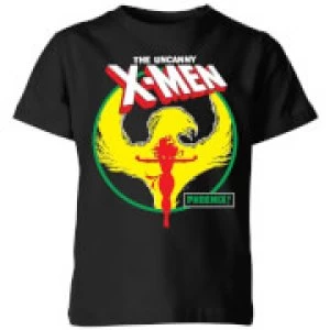 Image of X-Men Dark Phoenix Circle Kids T-Shirt - Black - 3-4 Years